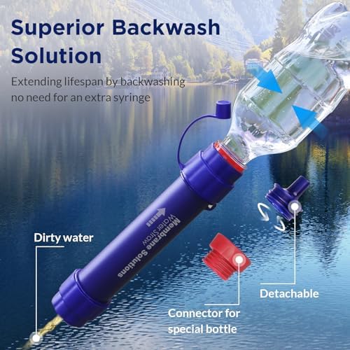Membrane Solutions 1 Gallon Gravity Water Filter with 4 Pack S2 Water Filter Straw - Image 4