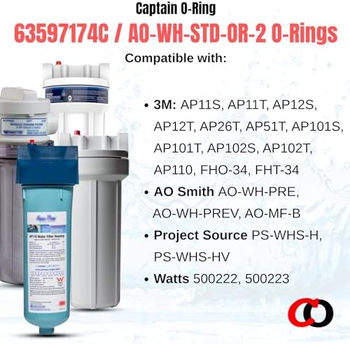 Captain O-Ring - Replacement 63597174C / 63597174P / AO-WH-STD-OR-2 / WP252235 Orings for 3M Aqua-Pure, AO Smith, Watts Filter Housings (3 Pack) - Image 3