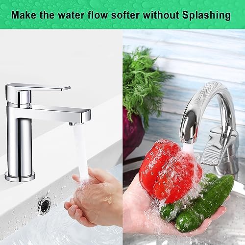 SHAP+ Faucet Aerator, Flow Restrictor Insert, Sink Aerator Replacement Parts for Bathroom or Kitchen Sink Faucet Filter, Fit for Internal and External Thread Faucet Aerators, with Washer (12pcs) - Image 7