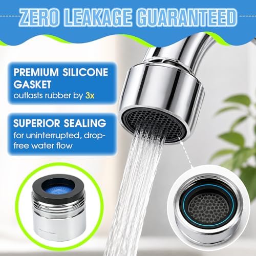4Pcs Faucet Aerator Replacement, 11/16" 18mm Honeycomb Anti-Splash High Flow Water Saving Sink Aerators M18 Male Thread, Universal Bathroom Kitchen Faucet Parts - Image 5