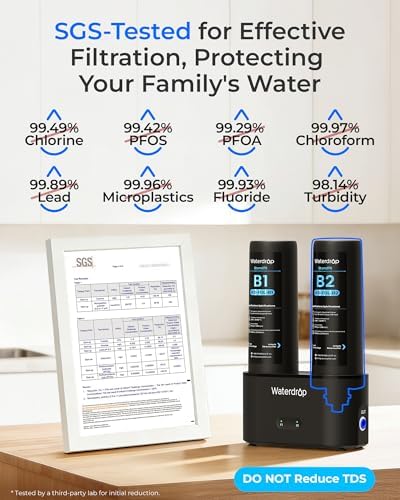 Waterdrop DLA Under Sink Water Filter System, No Drill Required, 2 Stage - Image 3