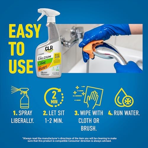 CLR Brands Calcium Lime & Rust Remover 22 oz. Spray Bottle, - Image 6