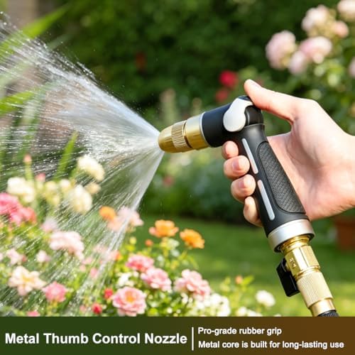 FANHAO Metal Thumb Control Adjustable Nozzle, High Pressure Garden Sprayer - Image 2