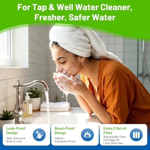 3 Stage Whole House Water Filter System with 3 Sets of Filters, 10"x2.5" - Image 2