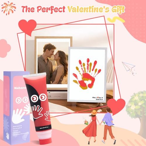 Nabance Baby Hand and Footprint Paint, Sponge Head, Baby Safe Paint, Red - Image 6
