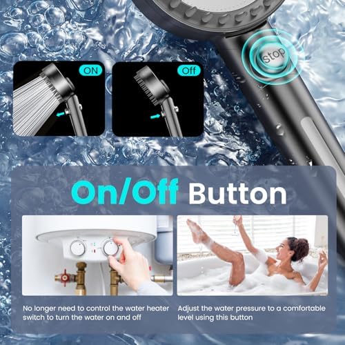 Filtered Shower Head with Handheld, High Pressure Showerhead with Filters - Image 6