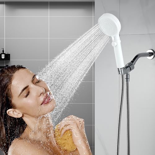 Shower Head with Handheld with ON/Off Switch 3 Modes, White - Image 7