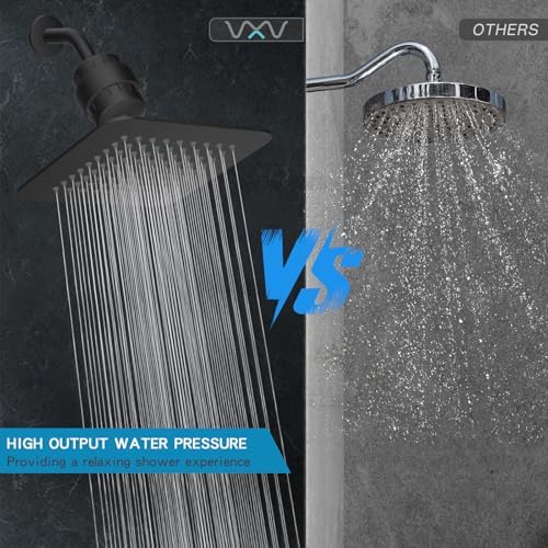 8'' High Pressure Filtered Shower Head Combo 20 Stage Shower Filter for Hard Water, Removes Chlorine & Harmful Substances (Matte Black) - Image 4