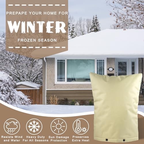 Backflow Preventer Insulation Cover,17" W x 20.5" H with Aluminum Foil Backflow Cover for Irrigation Back Flow Valve in Winter or Sun Exposure,Winter Pipe Freeze Protection - Image 5