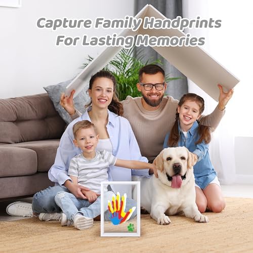 Family Handprint Kit for 4, Hand Print Keepsake Frame DIY Craft Gift - Image 2