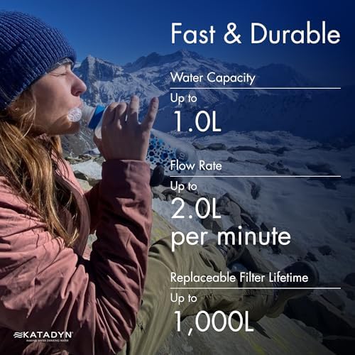 Katadyn BeFree 1L Lightweight Collapsible Water Filter Bottle for Outdoors - Image 6