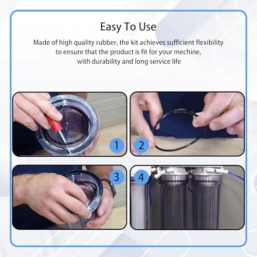 5 Pack WS03X10038 Water Filter Housing O-Ring Gasket Fit for GE GXWH01C, CXWH08C, GXWH04F, GXWH20F, GXWH20S, GXRM10 & GX1S01R 2.5 Inch Water Filter Housing Gasket - Image 4