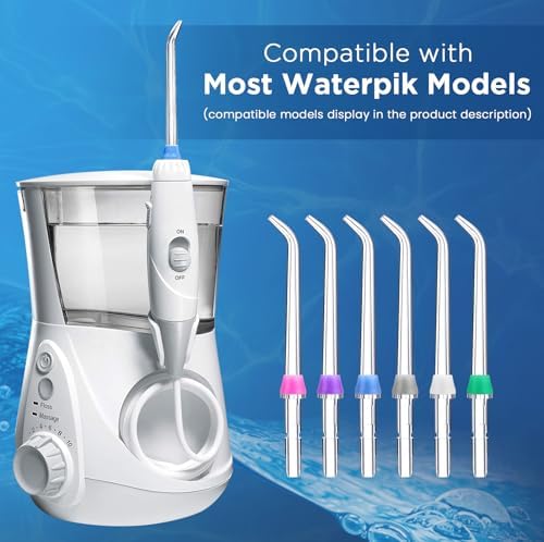 for Waterpik Replacement Heads, Replacement Tips for Waterpik Water Flosser, Suitable for Waterpik Accessories Replacement Tips, for JT-100E(6 Classic Jet Tips) - Image 2