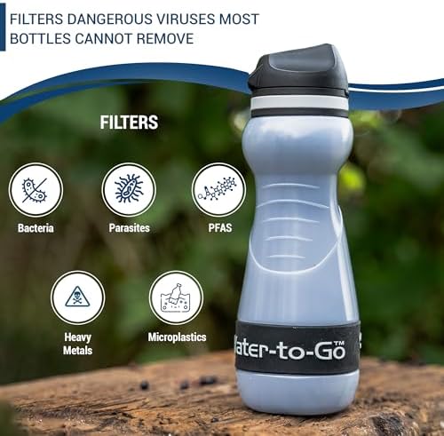 Water-to-Go Water Purifier Bottle for Hiking, 18.5oz Value Bundle - Image 5