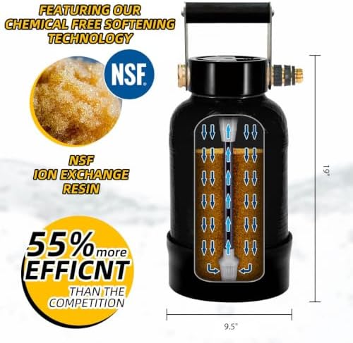 Filterelated RV Water Softener, 20000 Grain Portable, 3/4 Brass Fitting - Image 4