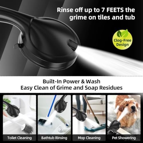 BESAQUO 9 Functions High Pressure Handheld Shower Head with Power Wash - Image 5