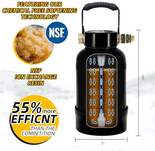 Filterelated RV Water Softener, 16000 Grain Portable, 3/4 Brass Fitting - Image 3