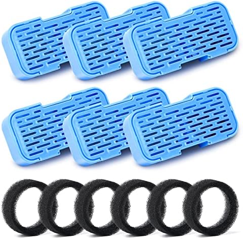 AOOGITF Official Cat Fountain Filters, 12 Pack (6 Filters + 6 Sponges) - Activated Carbon, Ultra-fine Fiber by AOOGITF