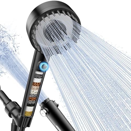 Filtered Shower Head with Handheld, High Pressure Showerhead with Filters by Sipaote