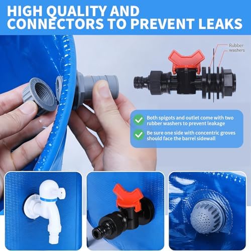 Portable Foldable Outdoor rainwater Barrel for Spring & Summer use. Ideal for Garden Irrigation, Courtyard Cleaning and Emergency Water Storage, Various - Image 4