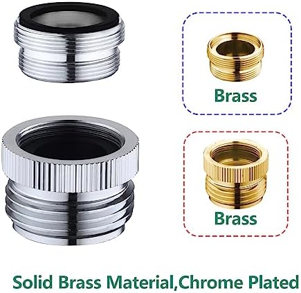 Ceaeso Faucet To Garden Hose Adapter With Aerator,Sink Faucet To Garden Hose Adapter For Bathroom/Kitchen,3/4" GHT Thread Chrome Finished… - Image 5