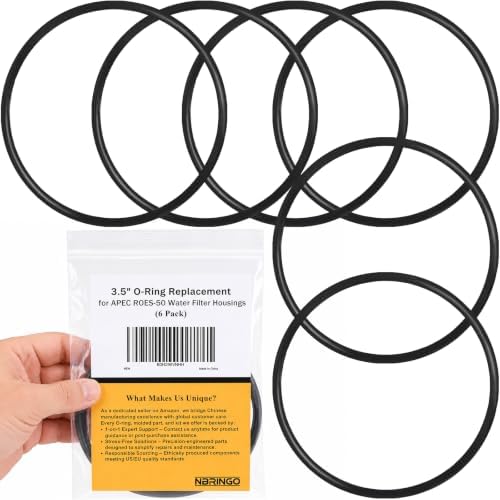6 Pack 3.5 inch OD O Rings for APEC ROES-50 Water Filter Housings by NBRINGO