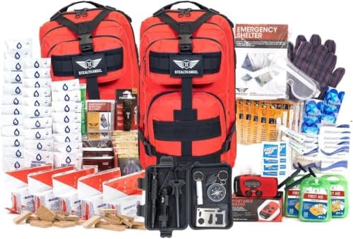 Stealth Angel Survival - 72 Hour Family Emergency Kit - 1-5 Person Survival Bag for Earthquakes, Hurricanes, and Other Natural Disasters by StealthAngel