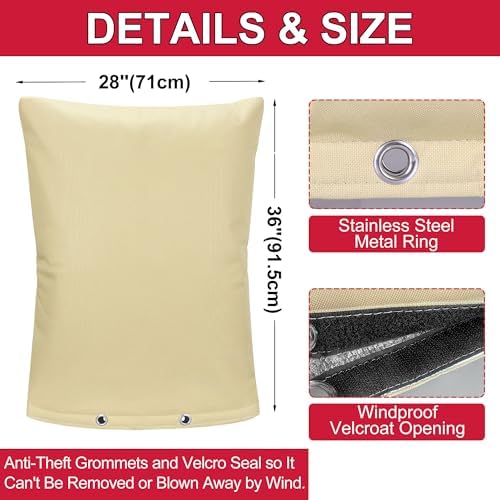 Winter Guard Backflow Preventer Insulation Cover - Fits 28" W x 36" H Valves | Waterproof 5-Layer Insulation | Freeze Protection | Outdoor Pipe Winter Shield - Image 2