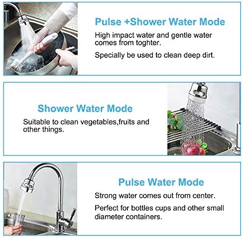 Faucet Sprayer Attachment, Rotate Swivel Water Saving Tap Aerator - Image 2