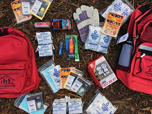 First My Family All-in-One Premium 2-Person Emergency Survival Kit | Hurricane & Earthquake Preparedness Supplies | Disaster Backpack with 72-Hour Survival Gear, First Aid, and More - Image 2
