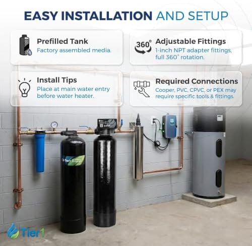 Tier1 48,000 Grain Water Softener & 450,000 Gallon Chlorine Filter System - Image 7