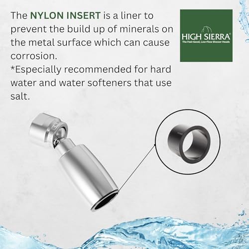 High Sierra® - CLASSIC™ Solid Lead-Free Metal 1.5 GPM Award Winning. Ultra Low Flow Shower Head. Patented Nozzle Never Clogs - Matte Black Finish - Image 3