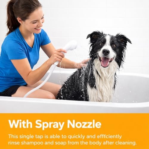 Pet Shower Sprayer with 95cm Rubber Hose for Grooming Sink Attachment - Image 4