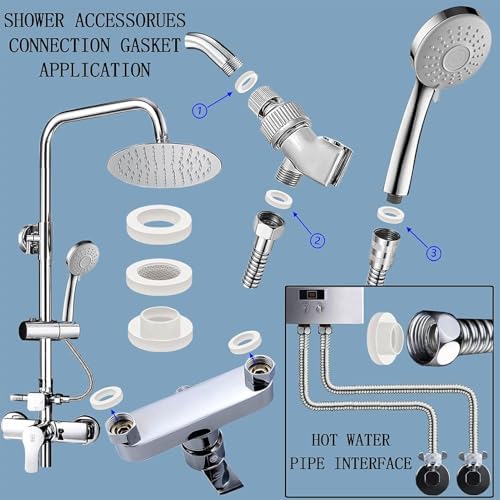ZDBB 70 Pcs Plumbing Silicone Gasket Assortment Kit VMQ Silicone Washer - Image 3