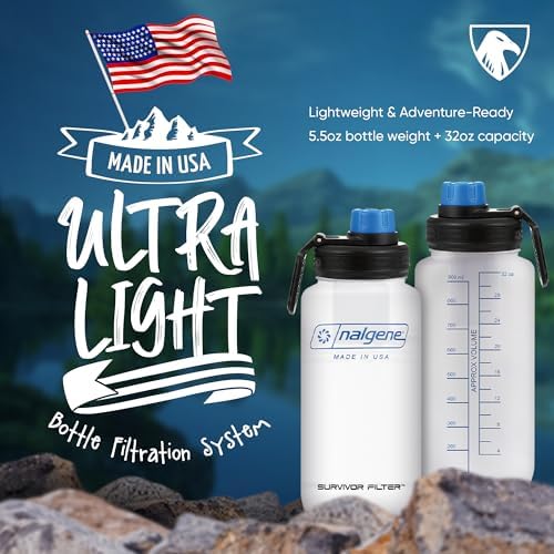 Survivor Filter Americana Ultra Light Water Bottle with Filter, 32 oz - Image 4