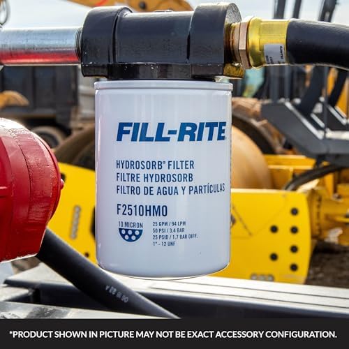 Fill-Rite F2510HM0 10-Micron Water Detecting Fuel Filter – 25 GPM Diesel, Gasoline, B20 Biodiesel & E15 Ethanol Compatible - Image 5