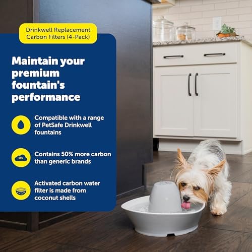 PetSafe Drinkwell Pet Fountain Replacement Carbon Filters, 4 Filters - Image 2