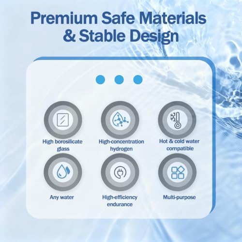 Hydrogen Water Bottle Generator, Up to 4000 PPB, with SPE/PEM Technology, for Home Office Travel Fitness Drinking, Portable USB Rechargeable High-Concentration Hydrogen Water Maker - Image 4