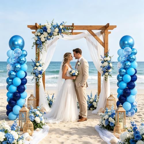 Blue Balloon Column Stand Kit Set of 2 for Floor - Image 7