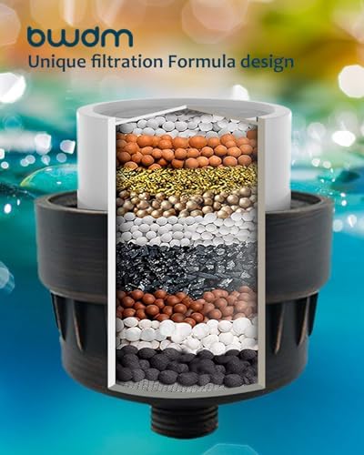 Shower Filter,Hard Water filter Shower Head Filter 15 Stage Cartridge Remove Chlorine Heavy Metals and Other Sediments,Vitamin C Water Softener Reduces Dry Itchy Skin,Dandruff BWDM(Oil-Rubbed Bronze) - Image 2