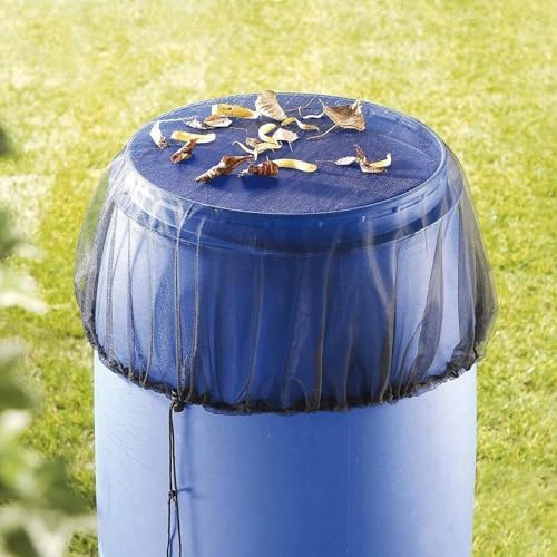 Black Rain Mesh Screen, Rainwater Barrel Debris, Filter for Rain Barrel, Rain Water Collection Bucket Netting Cover with Adjustable Drawstring for Prevents Mosquitoes Leaves Debris Rain Accessories - Image 4