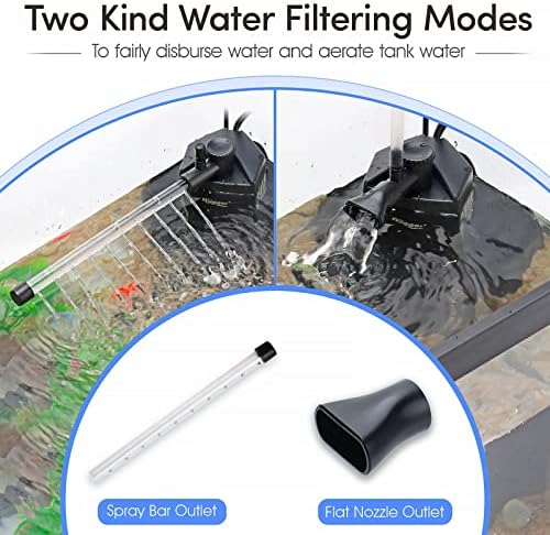 hygger 120GPH Silent Aquarium Internal Filter for 10-20 Gallon Fish Tanks - Image 3
