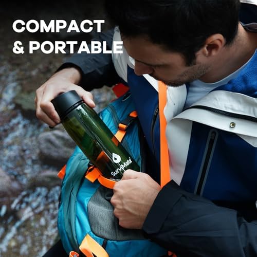 SurviMate 5-Stage 0.01μm Ultra-Filtration Filtered Water Bottle BPA-Free - Image 7