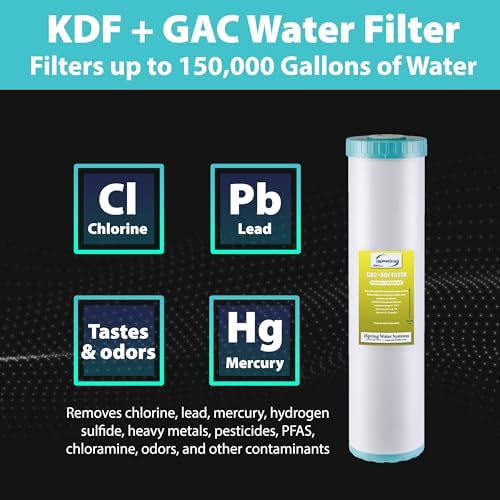 iSpring F3WGB32BMKS 4.5" x 20" 3-Stage Whole House Water Filter - Image 4