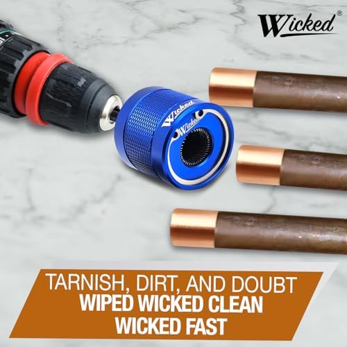 WICKED 1’’ Copper Pipe Cleaner, The Original Fully Repairable Extreme Duty, Professional Plumber’s Tool, Industrial Strength Aircraft Grade Aluminum, Tradesmen Quality/Durability - Image 6