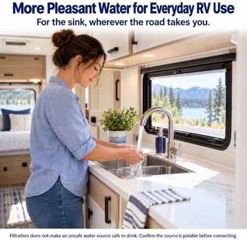 RV Water Filter System,Leak-Free Brass Fittings, Three Filters Included Reduces Sediment,rv Water Filter,Chlorine,Bad Taste and Odors,Suitable for RVs,Boats,Farming & Gardening - Image 7