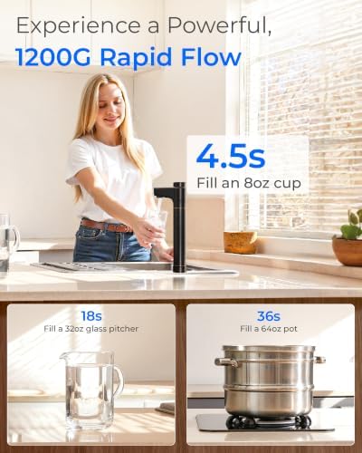 Waterdrop X12Alkaline Mineral Reverse Osmosis System 1200 GPD Bronze Faucet - Image 6