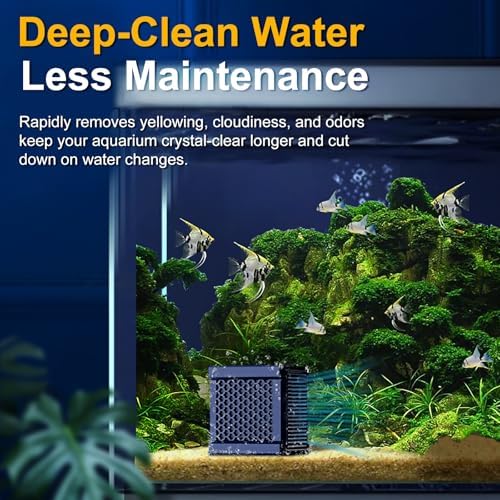 Pure Cube Water Trough Filter 2.0 Super‑Strong Filtration Aquarium Water Trough Activated Carbon Purifier Cube for Horse, Livestock, Fish Tanks & Ponds,Blue，for 20 Gallons Tank - Image 4