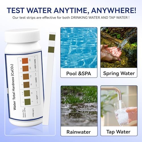 Water Hardness Test Kit,150 Strips-Double Color Pads with Sample Tube - Image 5