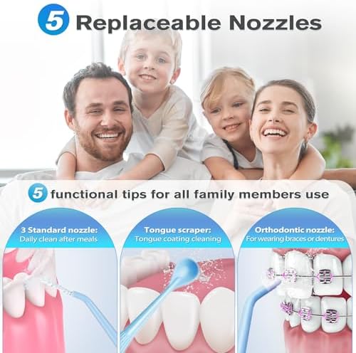 TOVENDOR Electric Water Flosser, Cordless Dental Oral Irrigator for Teeth - Image 2